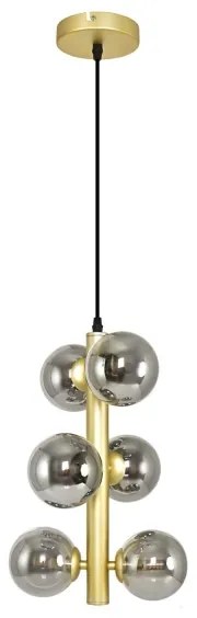 Brilagi - Lampadario LED a sospensione con filo MILLA 6xG9/3W/230V oro/fumé