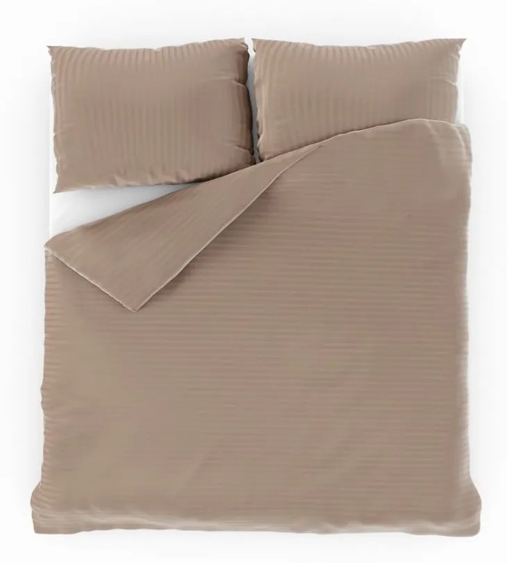 Biancheria da letto singola in cotone sateen beige 140x200 cm Lilyum - Mijolnir