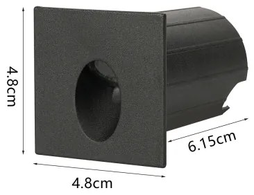 Brilagi - Lampada da incasso LED per esterni STAIRDOT LED/2W/230V, nero, IP65, quadrata