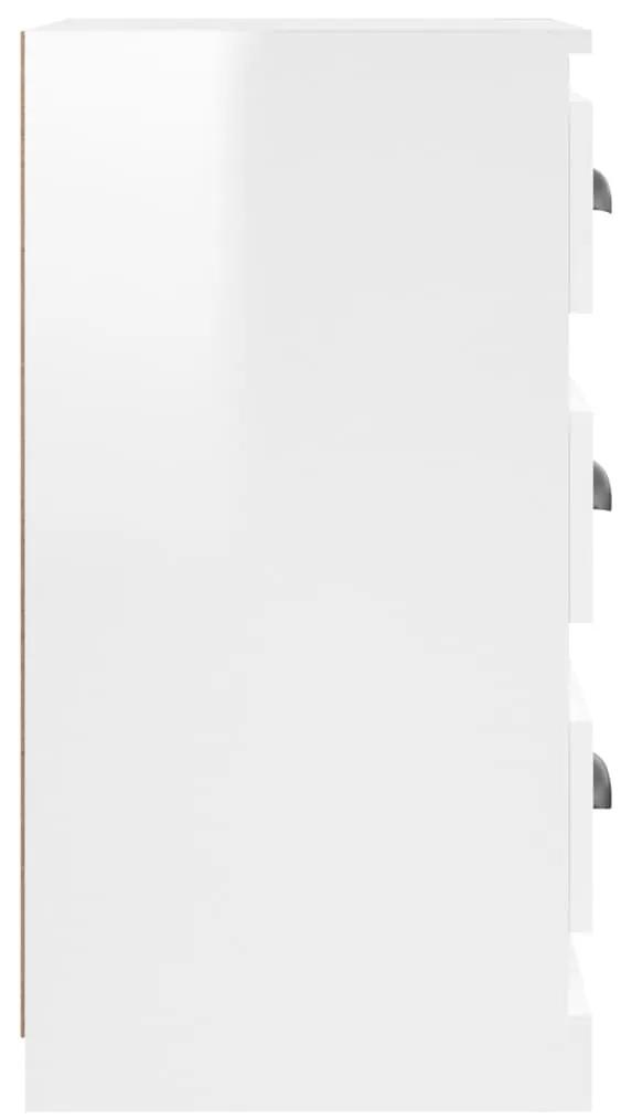 Credenza bianco lucido 36x35,5x67,5 cm in legno multistrato