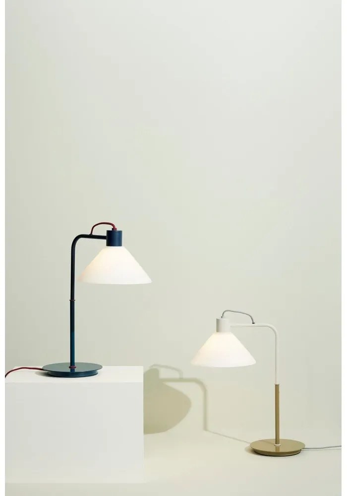 Lampada da tavolo color petrolio con paralume in vetro (altezza 44 cm) Spot - Hübsch