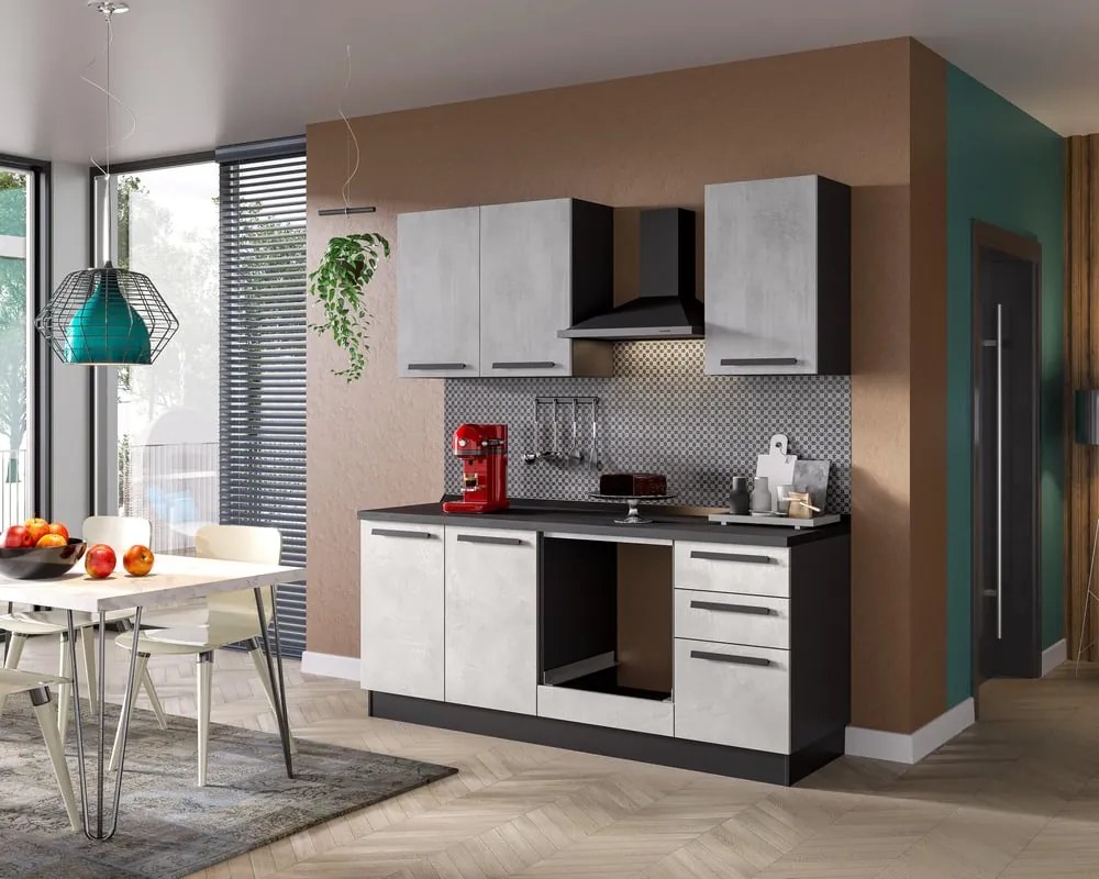 Cucina montata Amber con cappa Camino L 195 cm
