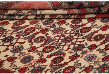 Antik Stilizzato Rosso Mattone Avorio 140x185 Cm