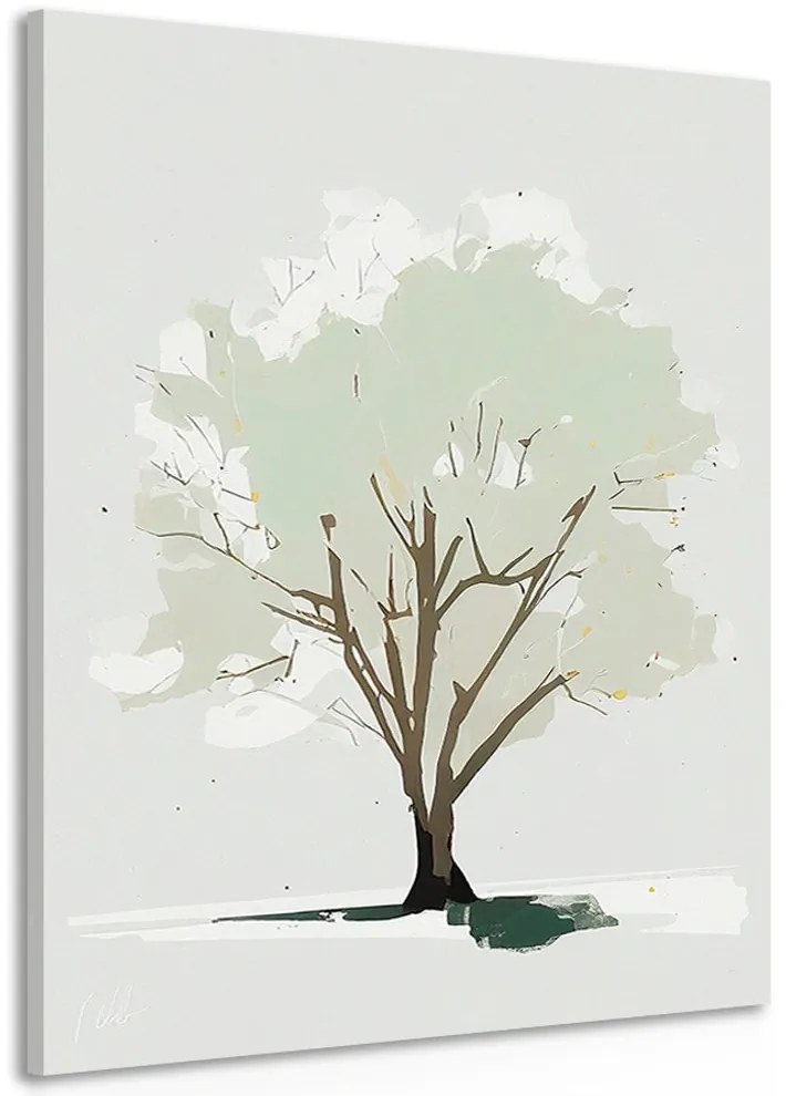 Stampa su tela – Albero con un tocco di minimalismo