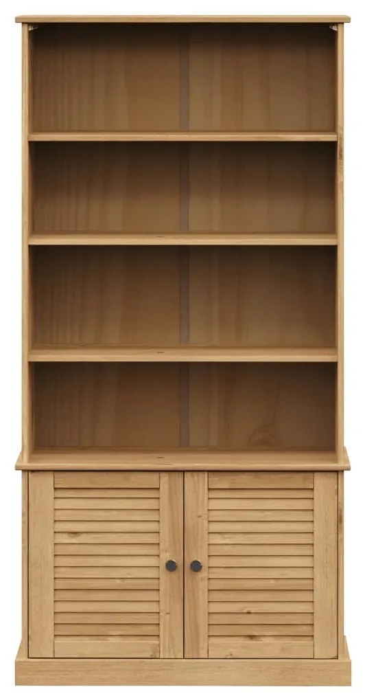 Libreria vigo 85x35x170 cm in legno massello di pino