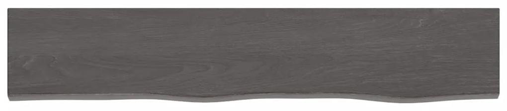 Ripiano muro grigio scuro 100x20x4 cm massello rovere trattato