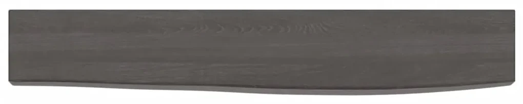 Ripiano muro marrone scuro 60x10x4 cm massello rovere trattato