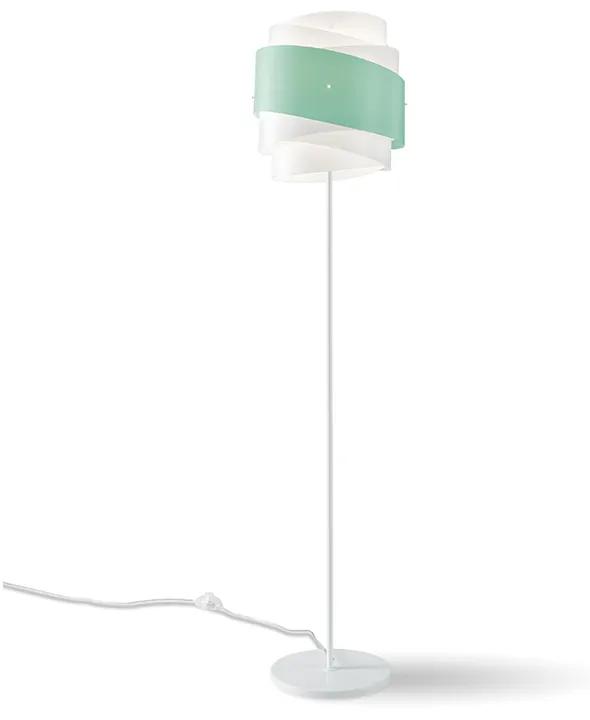 Lampada Da Terra Moderna 1 Luce Bea In Polilux Verde D40 Made In Italy