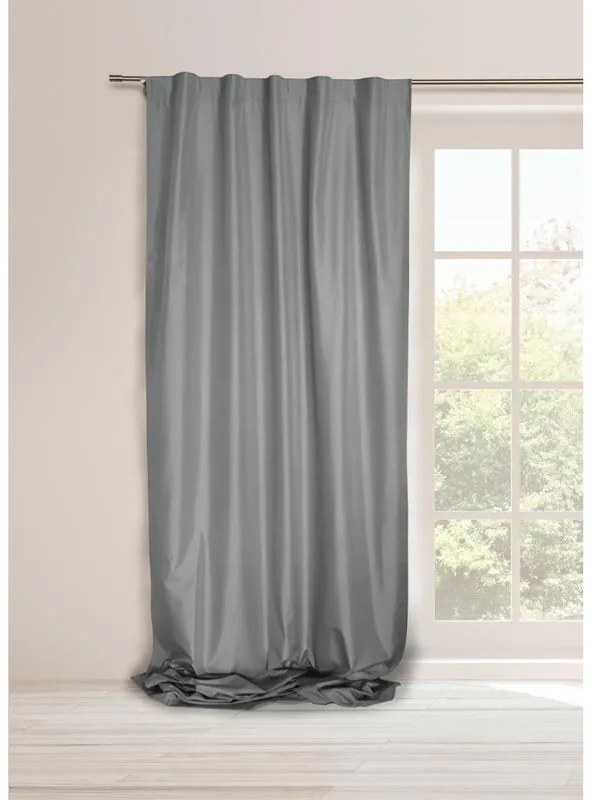 Tenda Linen grigio, passanti nascosti 140x300 cm