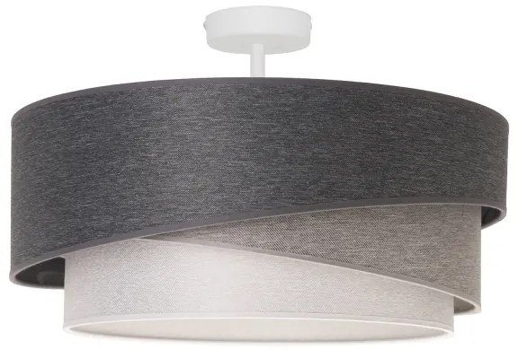 Duolla - Lampadario a plafone KOBO 1xE27/15W/230V diametro 45 cm grigio/bianco