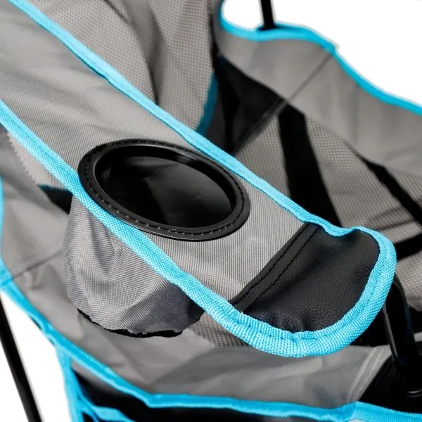 Tavolo da campeggio pieghevole + sedia grigio/blu