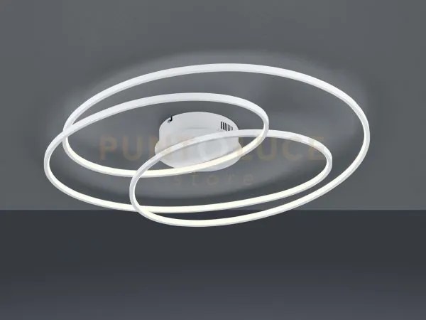 Gale plafoniera led 50w 7000lm, 3000k grande bianca cerchi concentr...