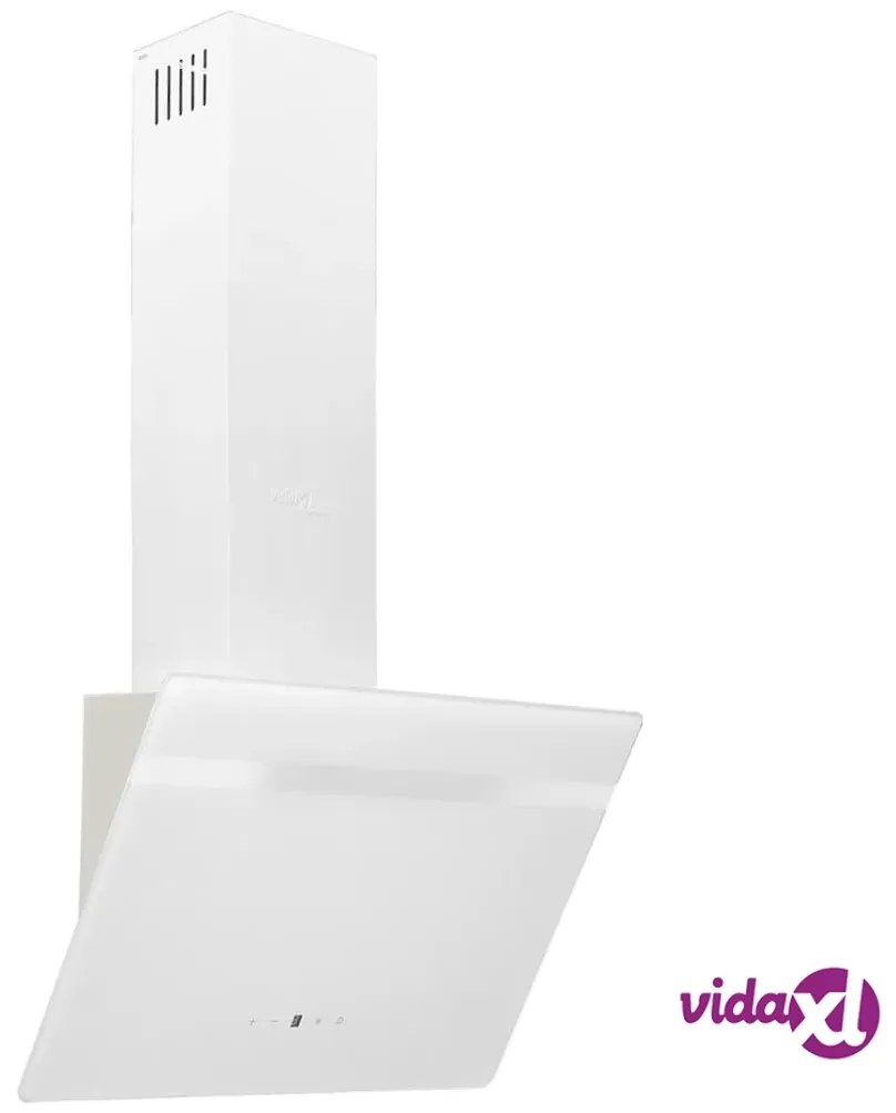 vidaXL Cappa a Parete 60 cm in Acciaio e Vetro Temperato Bianco