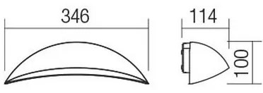 Redo 90235 - Applique da esterno PALMA LED/18W/230V IP54 antracite