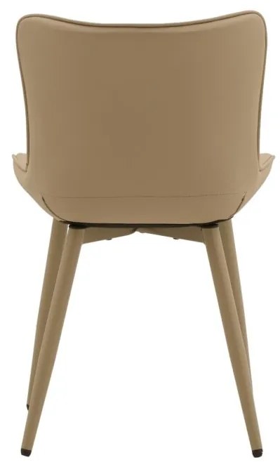 Set di sedie KUDI CHIN in similpelle beige e gambe in metallo beige