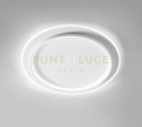 Dharma p/s plafoniera led 5554lm 3000k 65w ip20 colore bianco d.70cm
