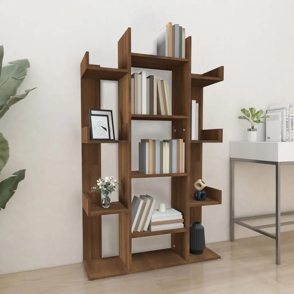 Libreria rovere marrone 86x25,5x140 cm in legno multistrato