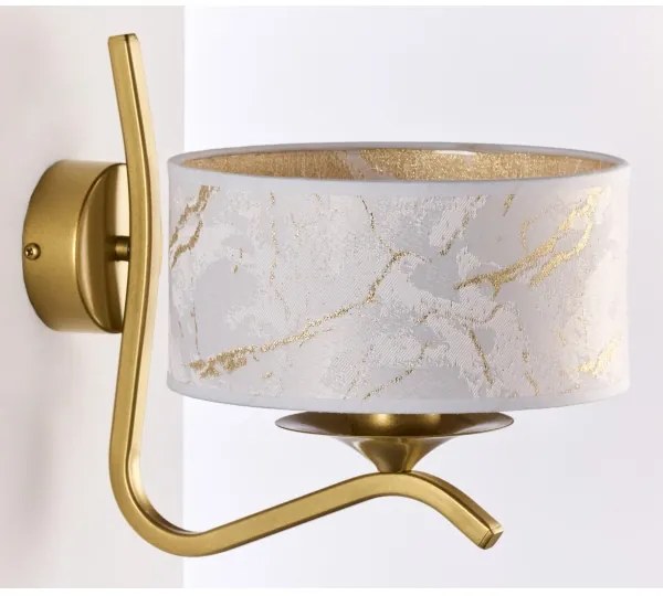 Jupiter 2111 - Applique KASZMIR 1xE27/15W/230V bianco/oro/effetto marmo