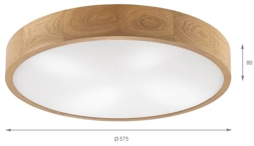 Brilagi - Plafoniera LED CARVALHO 4xE27/60W/230V rovere Ø 57,5 cm