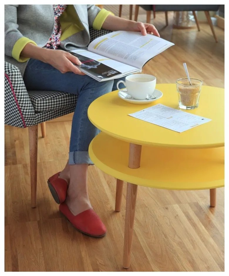 Tavolino rosa UFO, Ø 57 cm Ufo - Ragaba