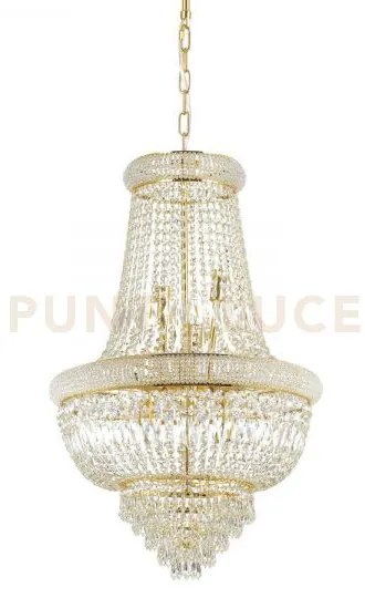 Dubai lampadario sospeso ottone con cristalli molati 10 luci attacc...