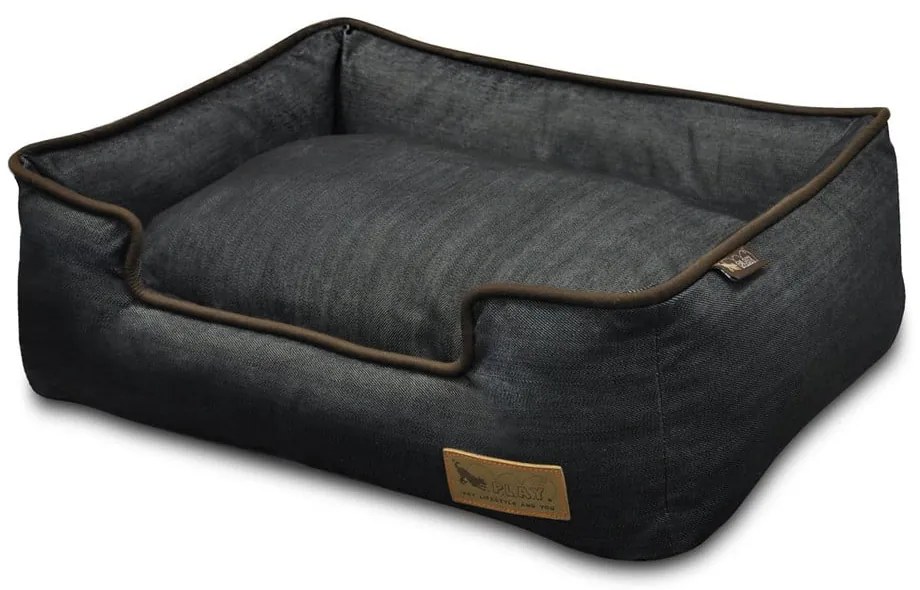 Cuccia in blu scuro per cane 80x60 cm Lounge Bed Denim Medieval Blue / Dark Chocolate M – P.L.A.Y.