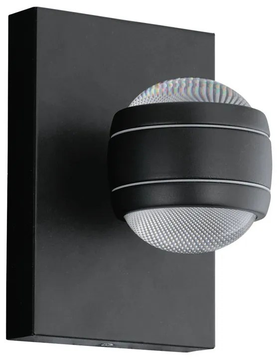 Applique LED design da esterno Sesimba nero EGLO IP44