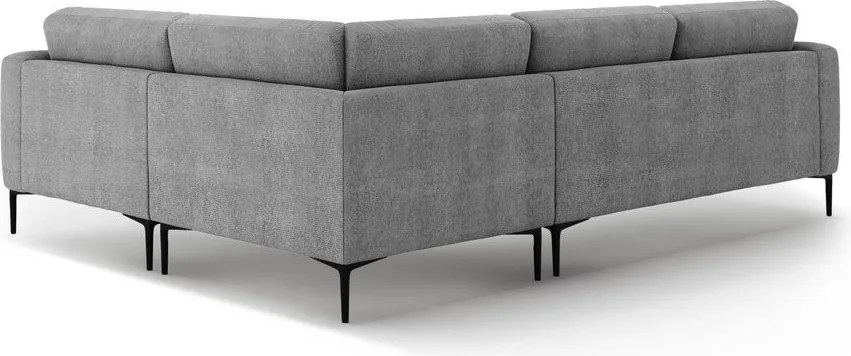 Divano angolare grigio (con penisola a destra/a L) Bemy – Micadoni