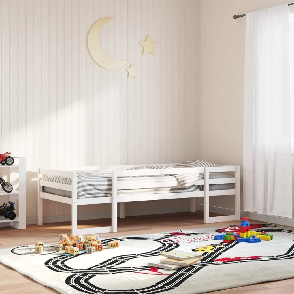 Giroletto per bambini bianco 90x200cm in legno massello di pino