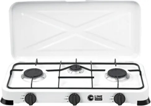 Fornello A Gas GPL Portatile 3 Bruciatori 1 + 2,2 + 2,2 kW