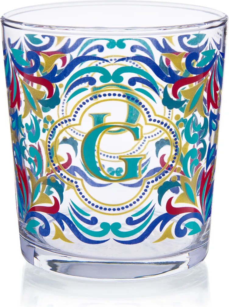 Bicchiere acqua lettera G Royal Garden
