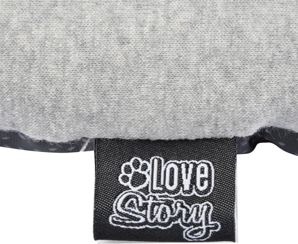 Cuccia grigio chiaro per cane 70x58 cm Graphene – Love Story