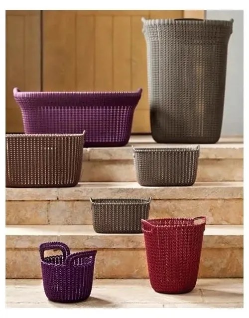 Cesto portabiancheria in plastica 57 l Knit - Curver
