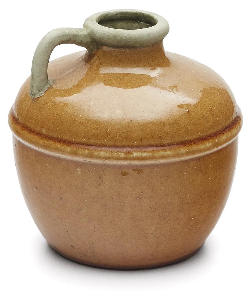 Kave Home - Vaso Tamariu in ceramica senape 19,5 cm