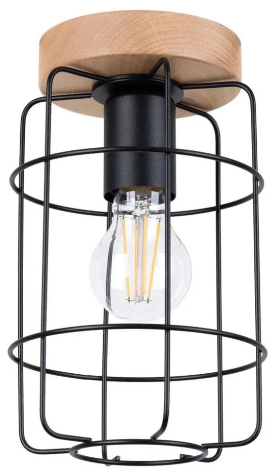 Sollux SL.1262 - Plafoniera GOTTO 1xE27/15W/230V nero