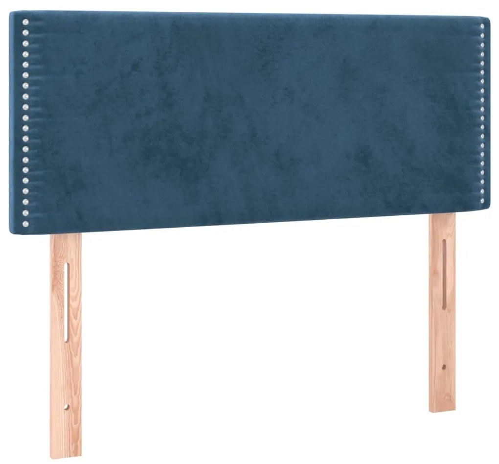 Testiera blu scuro 90x5x78/88 cm in tessuto