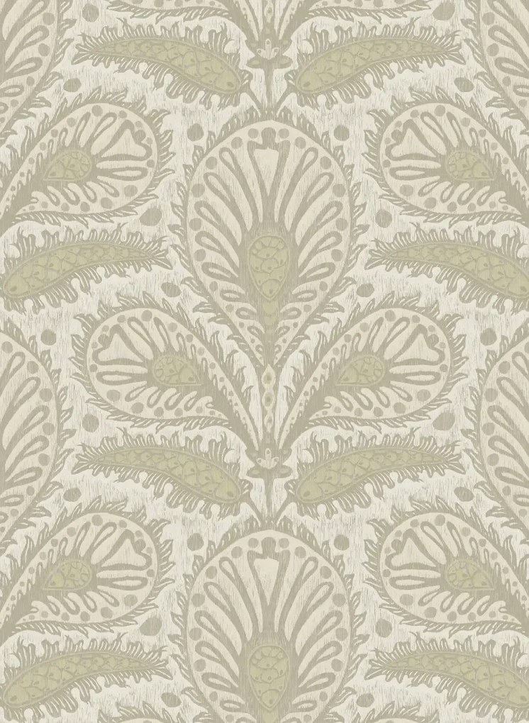 Josephine Munsey Carta da parati Ikat Clover - Sage