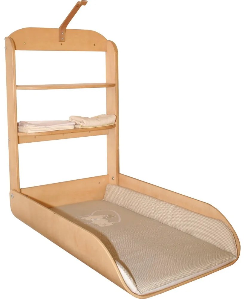 Fasciatoio a parete di colore naturale con effetto faggio Liebhabär – Roba