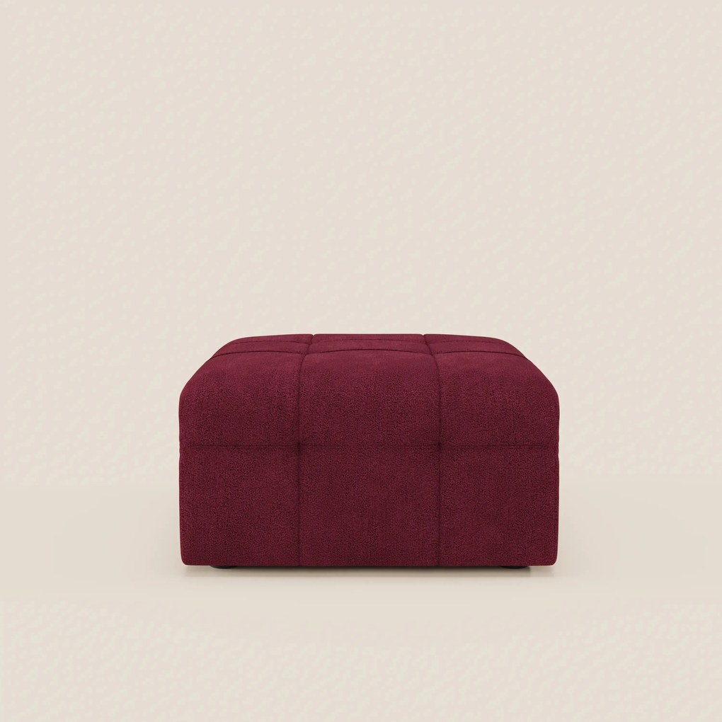 Mosaic pouf e modulo in bouclé - 96x77 cm design capitonné in tessuto smacchiabile T21