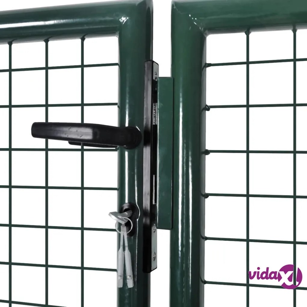 vidaXL Cancello per Giardino in Rete Metallica 289x75 cm/306x125 cm