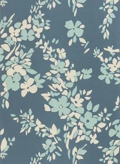Farrow & Ball Carta da parati Hegemone - Stiffkey Blue/ Dix Blue/ Old White