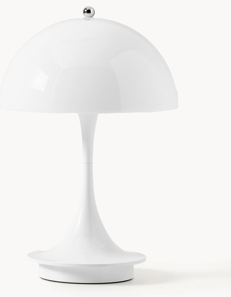 Lampada da tavolo portatile a LED con luce regolabile Panthella, alt. 24 cm, design Verner Panton