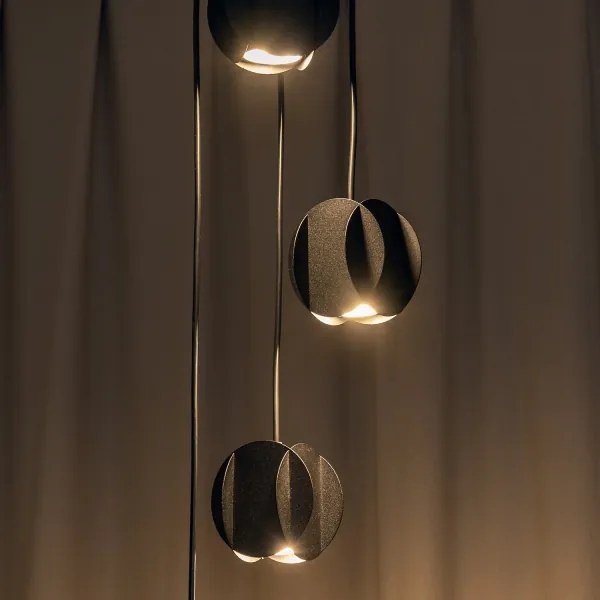 Lampadario a sospensione con cavo GAMBIT 4xGU10/10W/230V nero