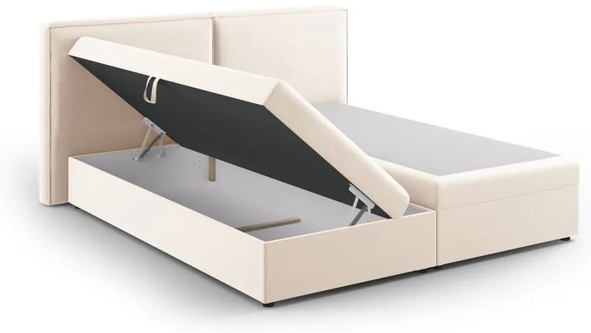 Letto boxspring crema con contenitore 180x200 cm Arendal - Cosmopolitan Design