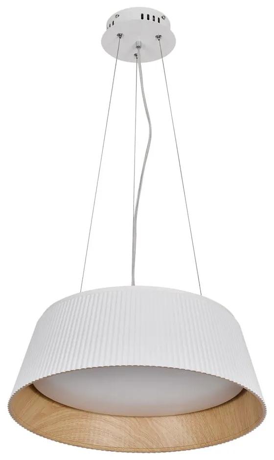 Apparecchio a sospensione a LED con paralume in metallo bianco naturale ø 45 cm Umbria - Candellux Lighting