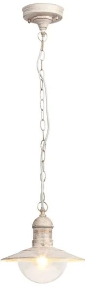 Brilagi - Lampada a sospensione da esterno MOLDE 1xE27/60W IP44 bianco/patina