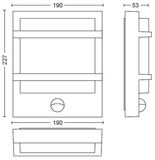 Philips - LED Applique da esterno con sensore PETRONIA LED/3,8W/230V IP44