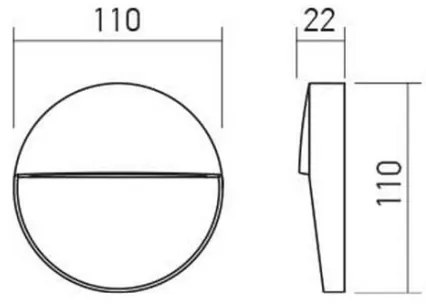 Redo 90472 - Applique a LED da esterno LANDER LED/3W/230V IP54 bianco