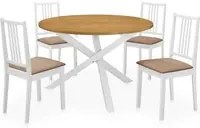 Set per Sala da Pranzo 5 pz in MDF Bianco 276402