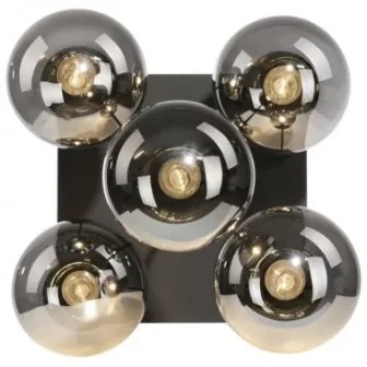 JUST LIGHT. 14602-18 - Lampadario a sospensione con supporto rigido WIDOW 5xE14/25W/230V nero